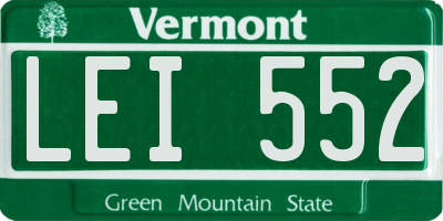 VT license plate LEI552