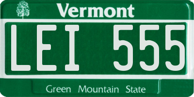 VT license plate LEI555