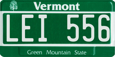 VT license plate LEI556