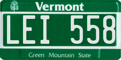 VT license plate LEI558