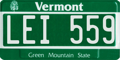 VT license plate LEI559