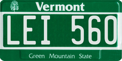 VT license plate LEI560