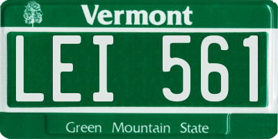 VT license plate LEI561