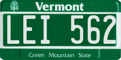 VT license plate LEI562