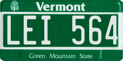 VT license plate LEI564