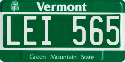 VT license plate LEI565