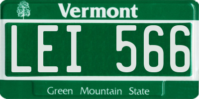 VT license plate LEI566