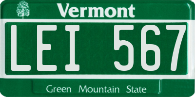 VT license plate LEI567