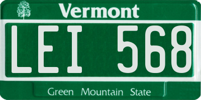 VT license plate LEI568