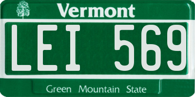 VT license plate LEI569