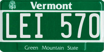 VT license plate LEI570