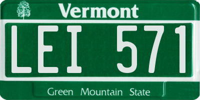 VT license plate LEI571