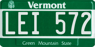 VT license plate LEI572