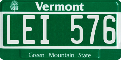 VT license plate LEI576