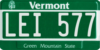 VT license plate LEI577