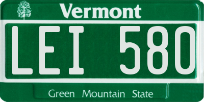 VT license plate LEI580