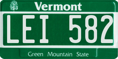 VT license plate LEI582