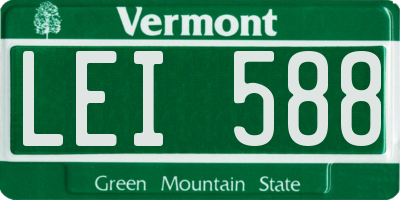 VT license plate LEI588