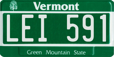 VT license plate LEI591