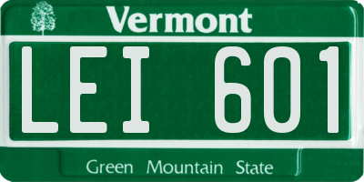 VT license plate LEI601