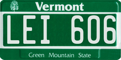 VT license plate LEI606