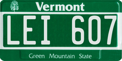 VT license plate LEI607