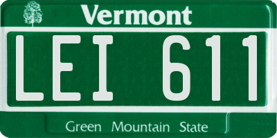 VT license plate LEI611