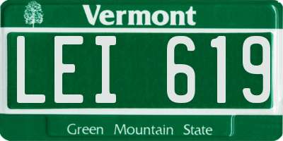 VT license plate LEI619