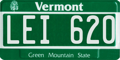 VT license plate LEI620
