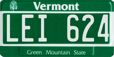 VT license plate LEI624