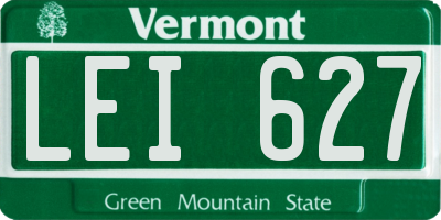 VT license plate LEI627