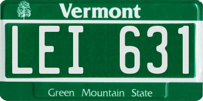 VT license plate LEI631