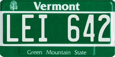 VT license plate LEI642