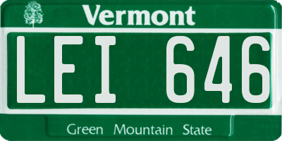 VT license plate LEI646