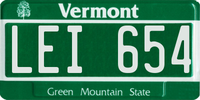 VT license plate LEI654