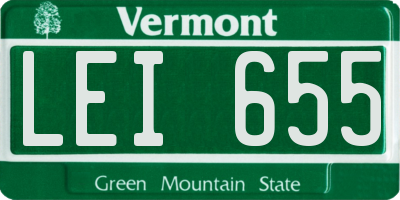 VT license plate LEI655