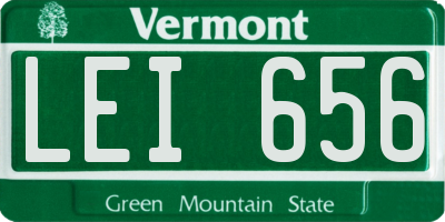 VT license plate LEI656