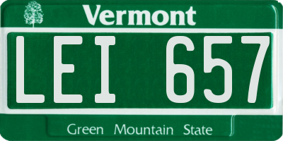 VT license plate LEI657