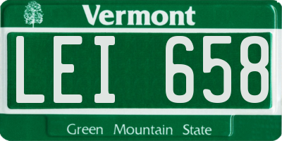 VT license plate LEI658