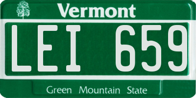 VT license plate LEI659