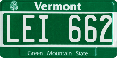VT license plate LEI662