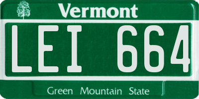 VT license plate LEI664