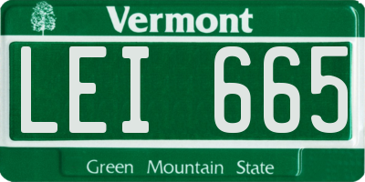 VT license plate LEI665