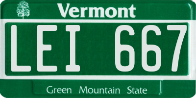 VT license plate LEI667