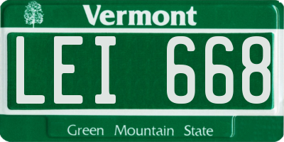 VT license plate LEI668