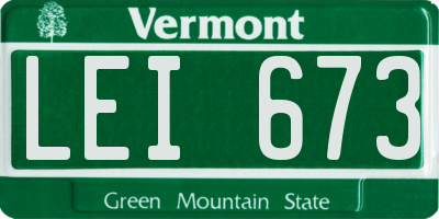 VT license plate LEI673