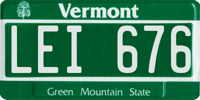 VT license plate LEI676