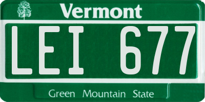 VT license plate LEI677