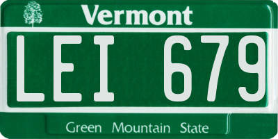 VT license plate LEI679
