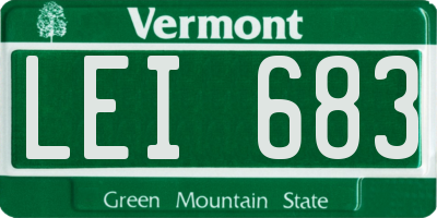 VT license plate LEI683
